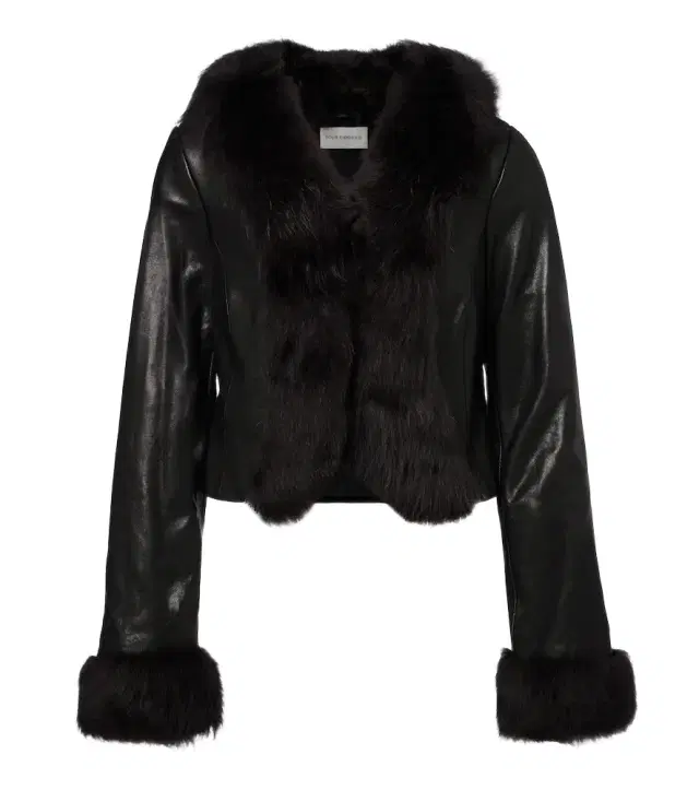 Nour Hammour Sofie shearling-trimmed leather jacket
