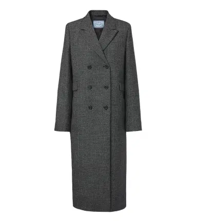 Prada Checked virgin wool coat | Thumbnail 1 Prada Checked virgin wool coat | Thumbnail 1