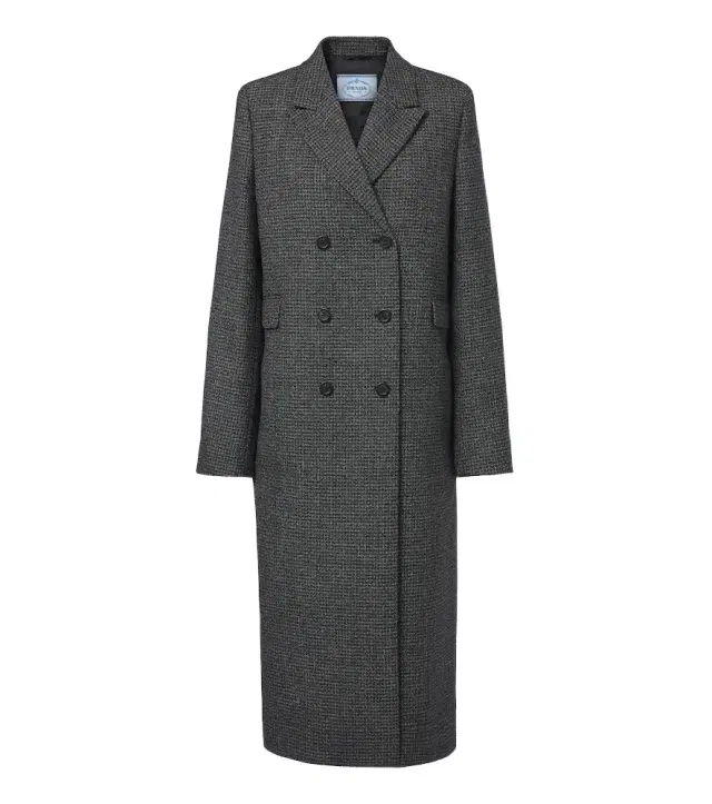 Prada Checked virgin wool coat