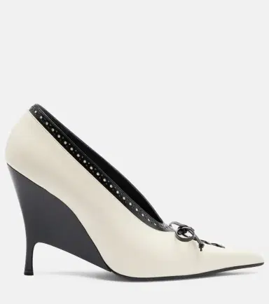 Alexander McQueen Koko leather wedge pumps | Thumbnail 5