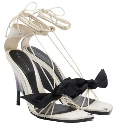 Alexander McQueen Koko bow-detail wedge sandals | Thumbnail 1