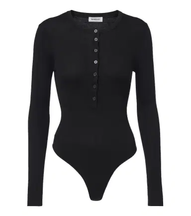 Simkhai Susanne ribbed silk and cashmere bodysuit | Thumbnail 1