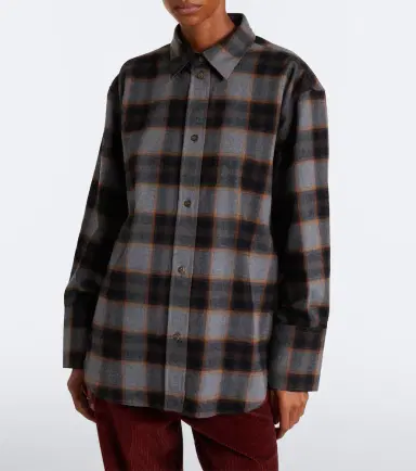 RÓHE Róhe Checked cotton flannel shirt | Thumbnail 2 RÓHE Róhe Checked cotton flannel shirt | Thumbnail 2