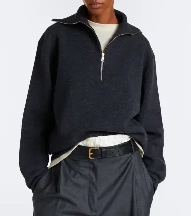 RÓHE Róhe Wool and cashmere half-zip sweater | Thumbnail 5