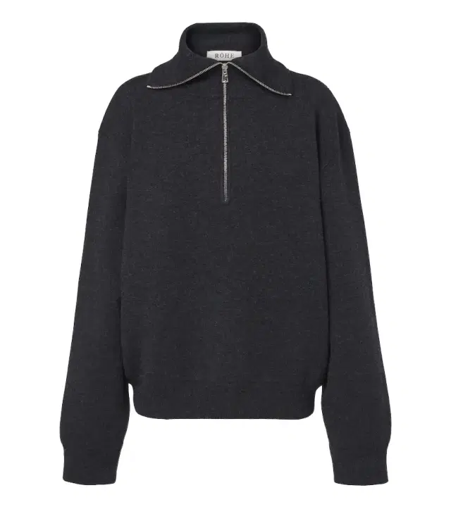 RÓHE Róhe Wool and cashmere half-zip sweater