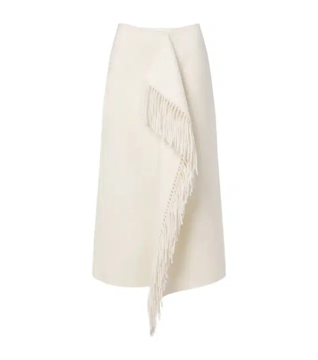 RÓHE Róhe Fringed wool and cashmere midi skirt