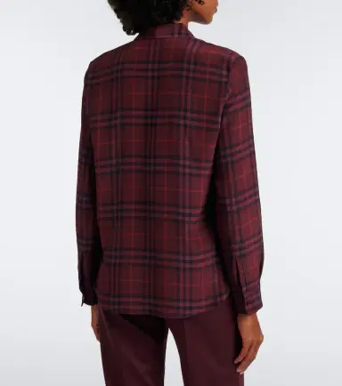 Burberry Rhiannon Check silk blouse | Thumbnail 3