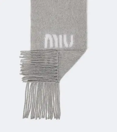 Miu Miu Fringed mohair and wool-blend scarf | Thumbnail 2