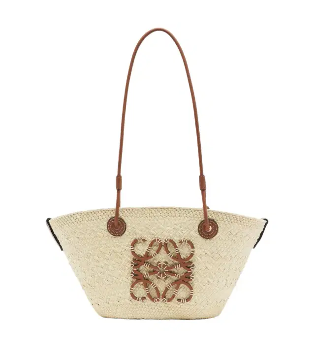 Loewe Anagram Small leather-trimmed basket bag