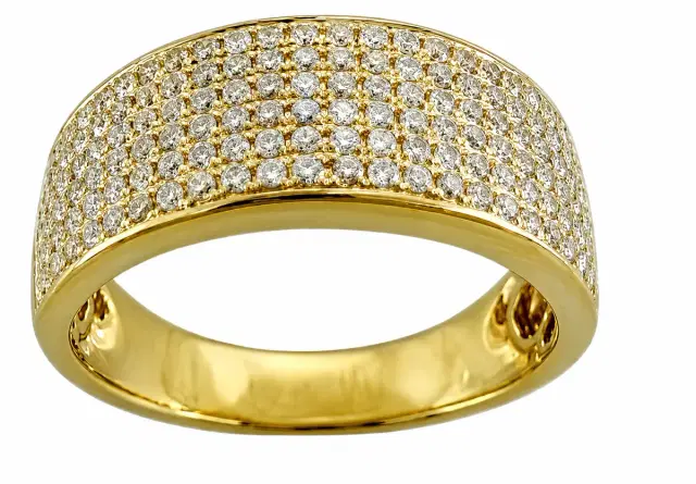 Wish Fine Jewelry 0.70ct Diamond 18K Gold Shield Ring