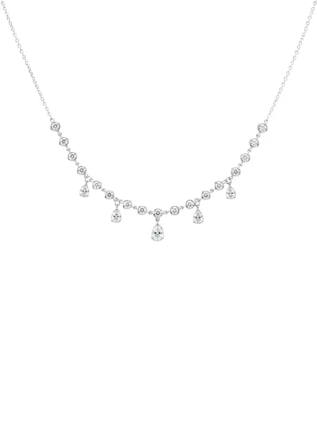 Wish Fine Jewelry 0.95ct Diamond 14K Gold Station Necklace