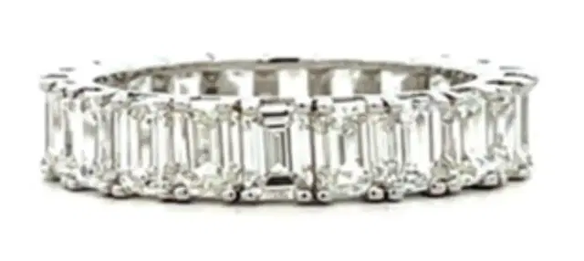 Wish Fine Jewelry 6.12ct Diamond 18K Gold Eternity Ring