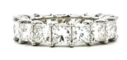 Wish Fine Jewelry 6.94ct Diamond 18K Gold Eternity Rin