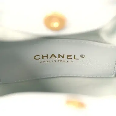 Chanel Chanel Small Pouch Light Blue Calfskin Tortoiseshell Hardware | Thumbnail 8