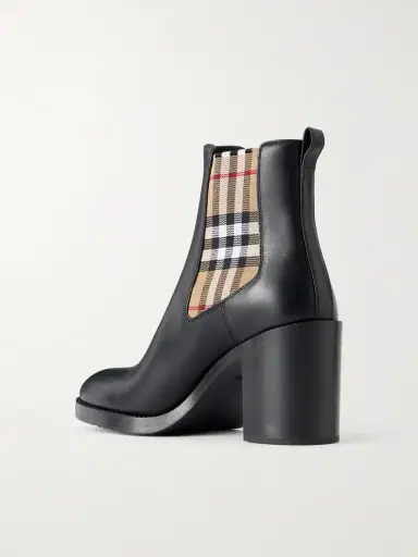 Burberry 70 Check-trimmed Leather Boots | Thumbnail 3 Burberry 70 Check-trimmed Leather Boots | Thumbnail 3