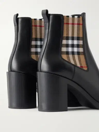 Burberry 70 Check-trimmed Leather Boots | Thumbnail 5 Burberry 70 Check-trimmed Leather Boots | Thumbnail 5