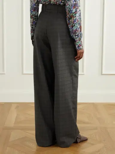 Dries Van Noten Belted Checked Wool Wide-leg Pants | Thumbnail 4 Dries Van Noten Belted Checked Wool Wide-leg Pants | Thumbnail 4