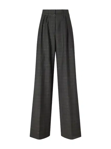 Dries Van Noten Belted Checked Wool Wide-leg Pants | Thumbnail 1 Dries Van Noten Belted Checked Wool Wide-leg Pants | Thumbnail 1