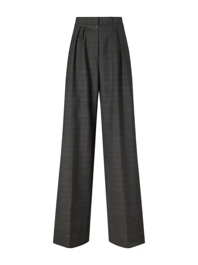 Dries Van Noten Belted Checked Wool Wide-leg Pants