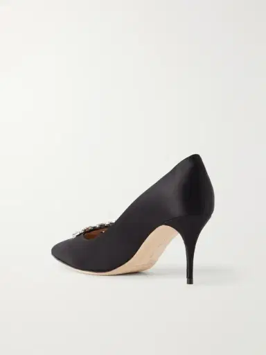 Manolo Blahnik Nadira 70 Crystal-embellished Satin Pumps | Thumbnail 3 Manolo Blahnik Nadira 70 Crystal-embellished Satin Pumps | Thumbnail 3