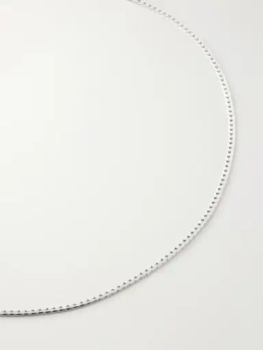Laura Lombardi Mini Omega Platinum-plated Necklace | Thumbnail 4 Laura Lombardi Mini Omega Platinum-plated Necklace | Thumbnail 4