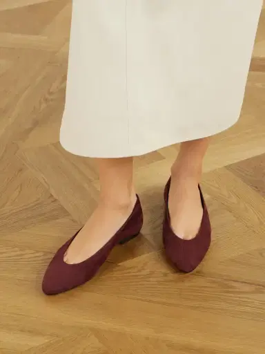 aeyde Ellie Suede Ballet Flats | Thumbnail 2
