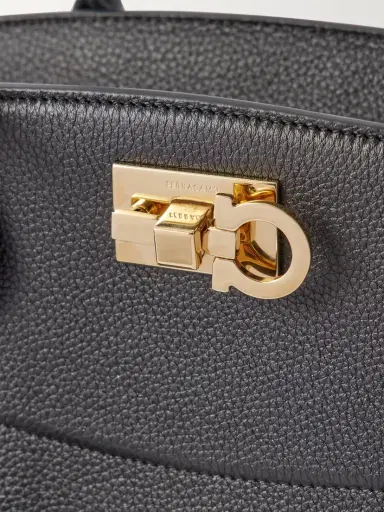 Ferragamo Studio East West Suede-trimmed Textured-leather Shoulder Bag | Thumbnail 5