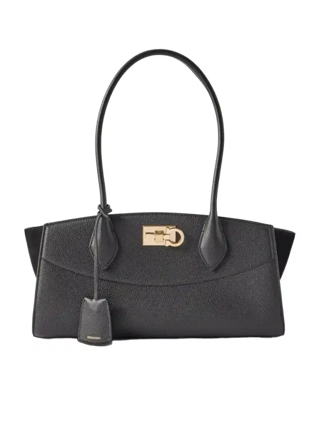 Ferragamo Studio East West Suede-trimmed Textured-leather Shoulder Bag