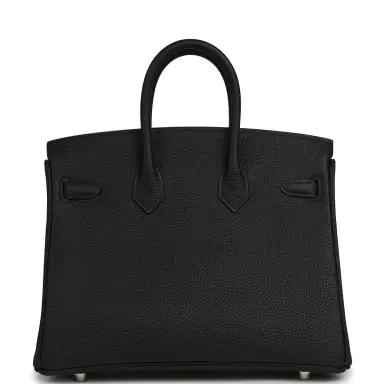 HERMÈS Hermes Birkin 25 Black Togo Palladium Hardware | Thumbnail 4