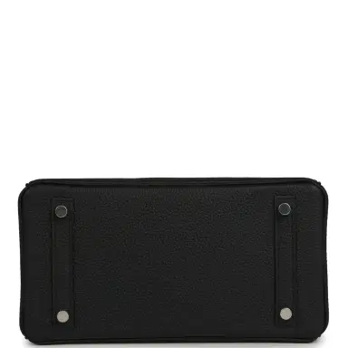 HERMÈS Hermes Birkin 25 Black Togo Palladium Hardware | Thumbnail 6