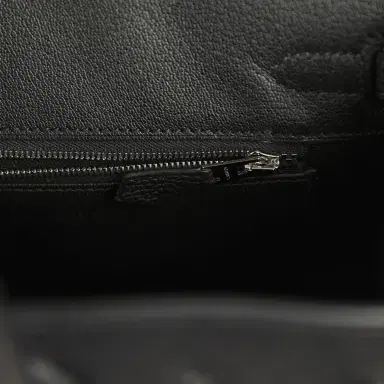 HERMÈS Hermes Birkin 25 Black Togo Palladium Hardware | Thumbnail 8