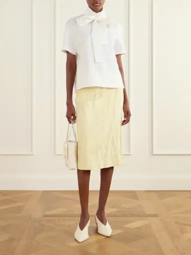 SHUSHU/TONG Bow-detail Cotton-blend Midi Skirt | Thumbnail 2 SHUSHU/TONG Bow-detail Cotton-blend Midi Skirt | Thumbnail 2