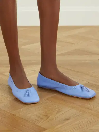 Staud Milo Leather Ballet Flats | Thumbnail 2