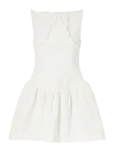 SHUSHU/TONG Bow-detail Ruffled Gathered Cady Mini Dress | Thumbnail 1 SHUSHU/TONG Bow-detail Ruffled Gathered Cady Mini Dress | Thumbnail 1