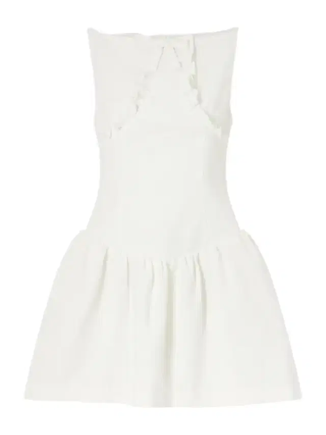 SHUSHU/TONG Bow-detail Ruffled Gathered Cady Mini Dress