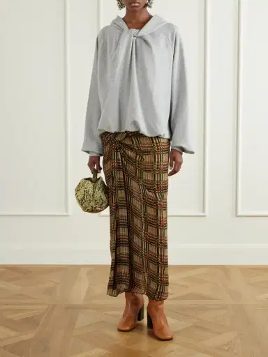 Dries Van Noten Knotted Cotton-jersey Hoodie | Thumbnail 2 Dries Van Noten Knotted Cotton-jersey Hoodie | Thumbnail 2