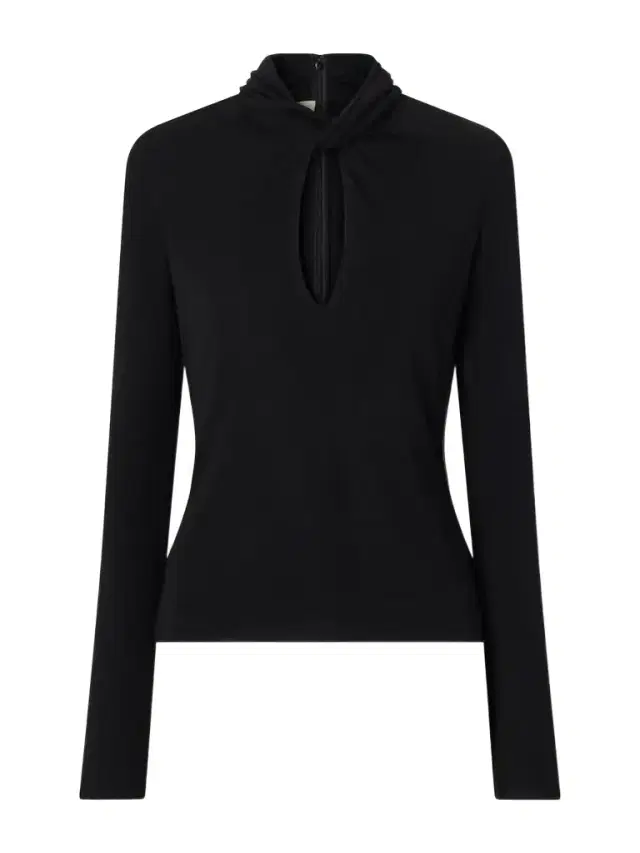 Valentino Garavani Knotted Crepe-jersey Blouse