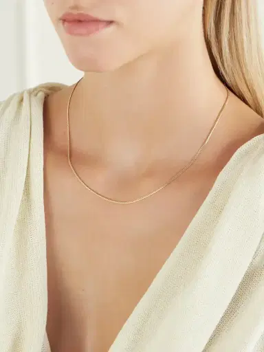 Laura Lombardi Mini Omega 18-karat Gold-plated Necklace | Thumbnail 2 Laura Lombardi Mini Omega 18-karat Gold-plated Necklace | Thumbnail 2