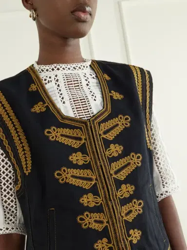 Marant Étoile Edmee Embroidered Cotton Vest | Thumbnail 4 Marant Étoile Edmee Embroidered Cotton Vest | Thumbnail 4