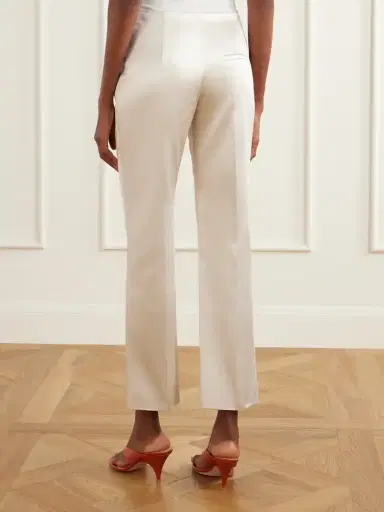 LIBEROWE Lilian Cropped Cotton-blend Satin-duchesse High-waist Straight-leg Pants | Thumbnail 4 LIBEROWE Lilian Cropped Cotton-blend Satin-duchesse High-waist Straight-leg Pants | Thumbnail 4