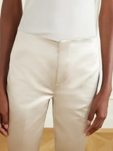 LIBEROWE Lilian Cropped Cotton-blend Satin-duchesse High-waist Straight-leg Pants | Thumbnail 5 LIBEROWE Lilian Cropped Cotton-blend Satin-duchesse High-waist Straight-leg Pants | Thumbnail 5