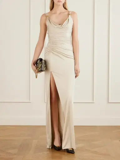 Versace Embellished Jersey Gown | Thumbnail 2