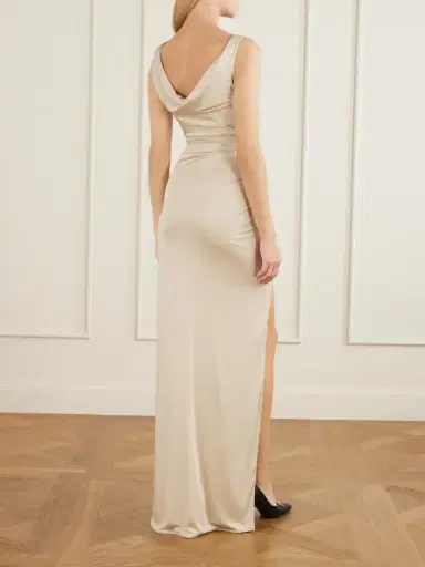 Versace Embellished Jersey Gown | Thumbnail 3