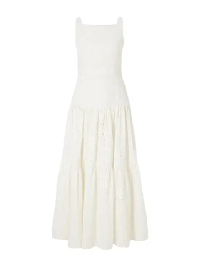 Agua by Agua Bendita Abeja Playa Broderie Anglaise Cotton Maxi Dress