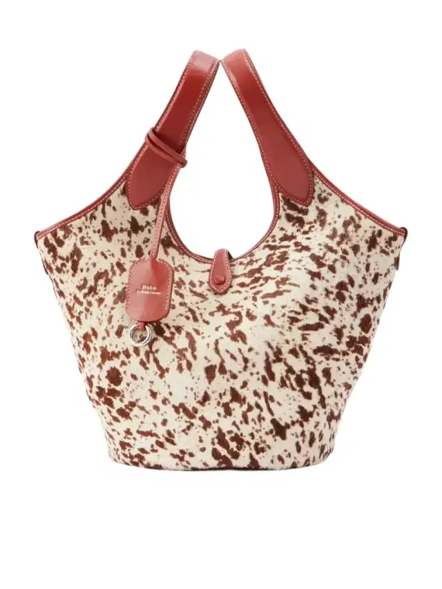 Polo Ralph Lauren Ply Medium Leather-trimmed Cow-print Calf Hair Tote