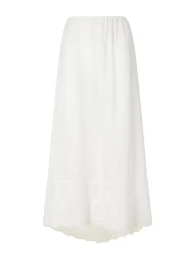 Magda Butrym Broderie Anglaise-trimmed Silk-crepe Midi-skirt