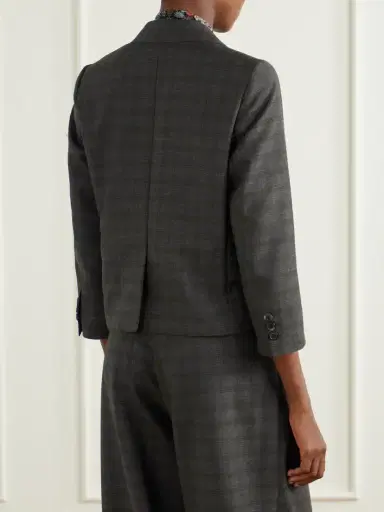 Dries Van Noten Checked Wool Blazer | Thumbnail 4 Dries Van Noten Checked Wool Blazer | Thumbnail 4