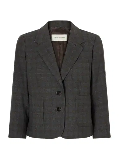 Dries Van Noten Checked Wool Blazer | Thumbnail 1 Dries Van Noten Checked Wool Blazer | Thumbnail 1