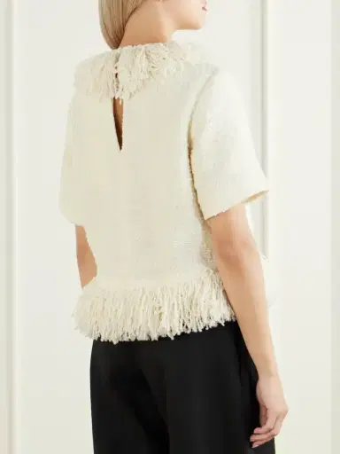 LIBEROWE Fringed Wool-blend Tweed Top | Thumbnail 3 LIBEROWE Fringed Wool-blend Tweed Top | Thumbnail 3