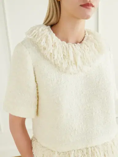 LIBEROWE Fringed Wool-blend Tweed Top | Thumbnail 4 LIBEROWE Fringed Wool-blend Tweed Top | Thumbnail 4